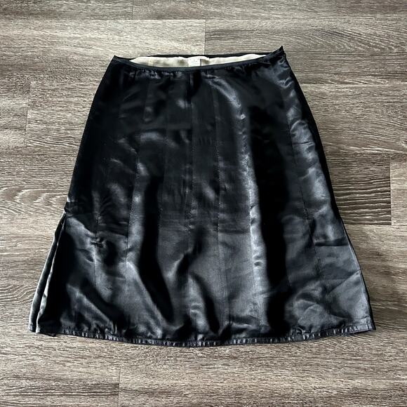 Vintage Marc Jacobs Black Silk Blend Bias Cut Midi Skirt Size 8 Made in USA EUC‎